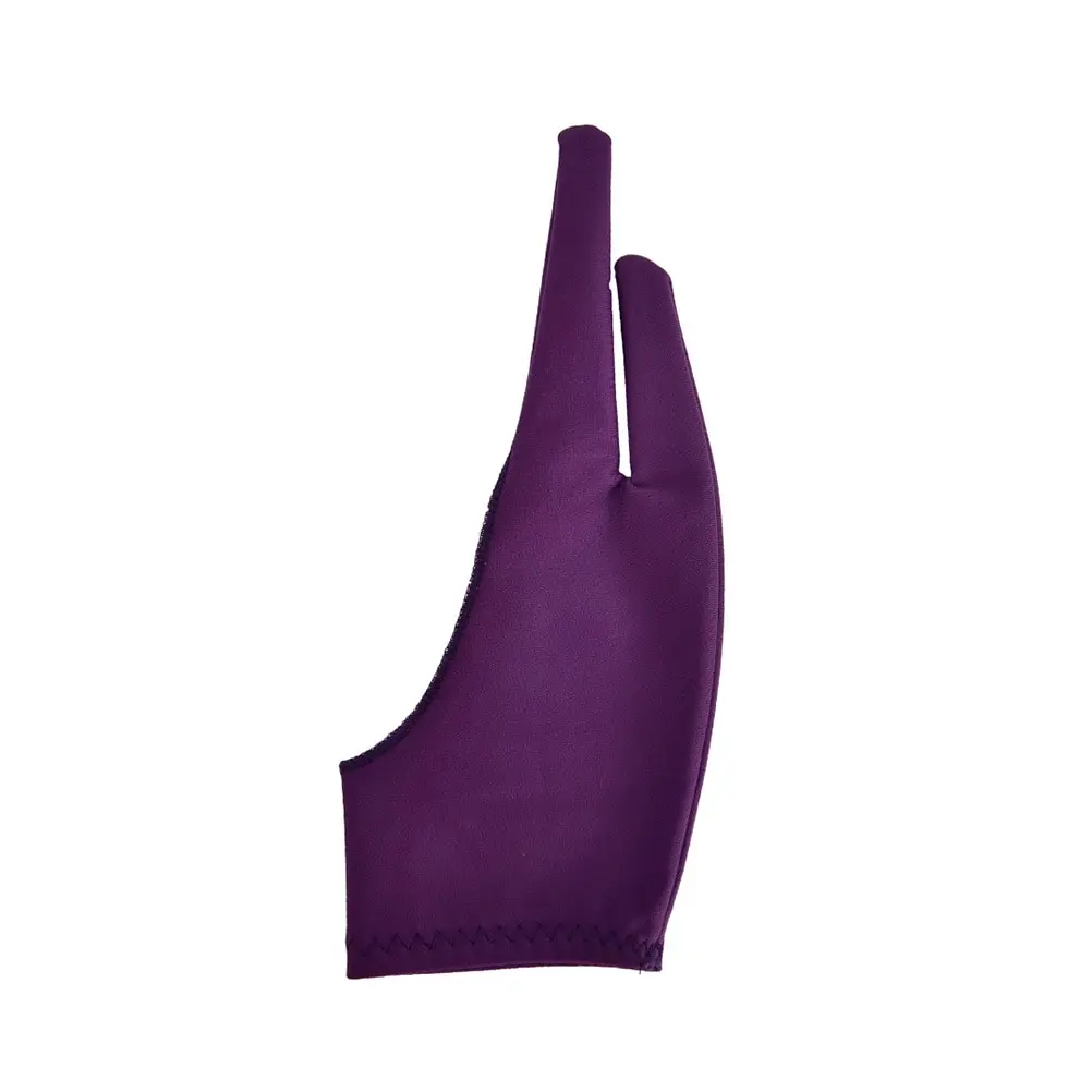 Перчатка для искусства раскрашивания для любого графического рисунка планшета 2 пальца противообрастающая как для правой, так и для левой руки 21,5 см 4 цвета - Цвет графита: Purple