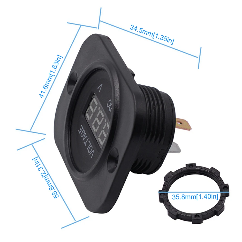 12 V-24 V GM автомобиль мотоцикл модифицированный вольтметр светодиодный цифровой Дисплей полосы Flxed доска DC вольтметр переменного тока для автомобиля мотоцикла RV