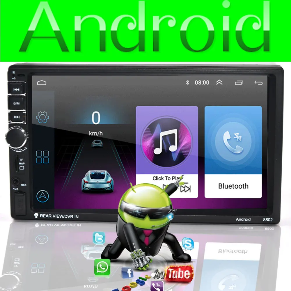 

Android 8.1 2 Din Car radio Multimedia Video Player Universal auto Stereo GPS MAP For Volkswagen Nissan Hyundai Kia toyota CR-V