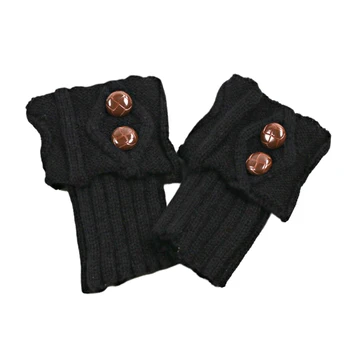 

1pair Footless Crochet Knitting With Button Short Covers Boot Adult Cuffs Ankle Leg Warmer Fashion Protective Winter Knee