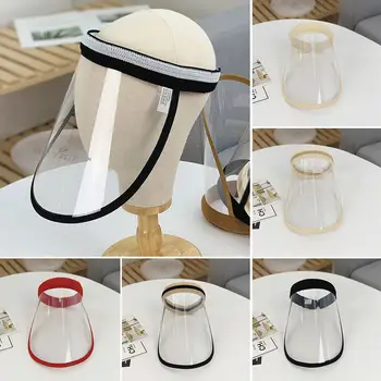 

Adjustable Visor Cap Kids Adults Transparent Plastic Visor Sun Hat Anti Sun Protective Hat Anti-dust Face Cover Protective Cap