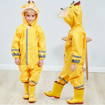 

Stereoscopic Baby Boy Children Windproof One Piece Raincoat Thin Girls Waterproof Hooded Child Poncho Amour Parapluie