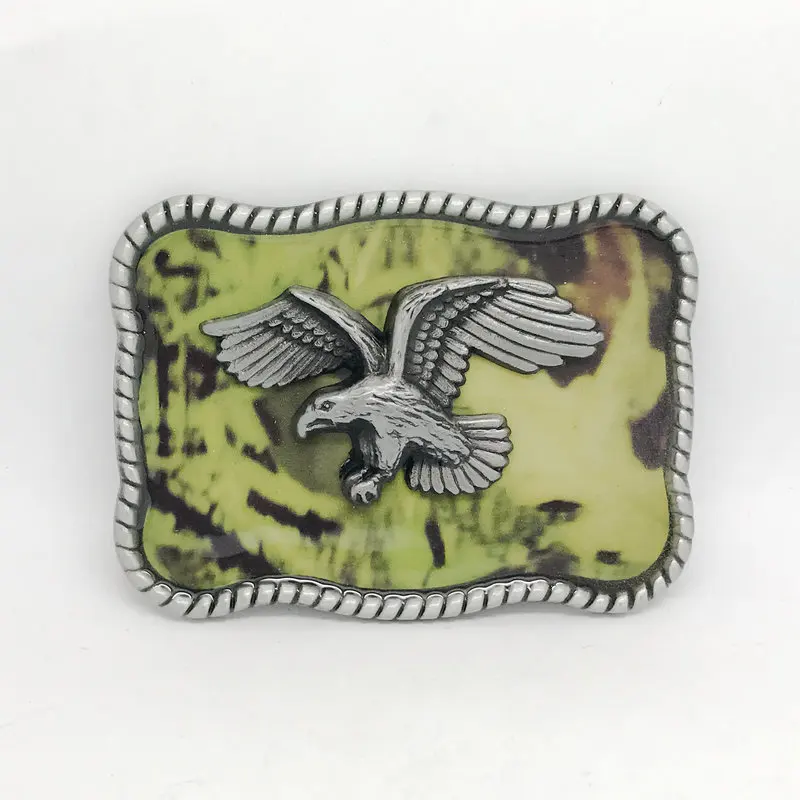 

Western cowboy zinc alloy drop oil green animal type unisex belt buckle gift