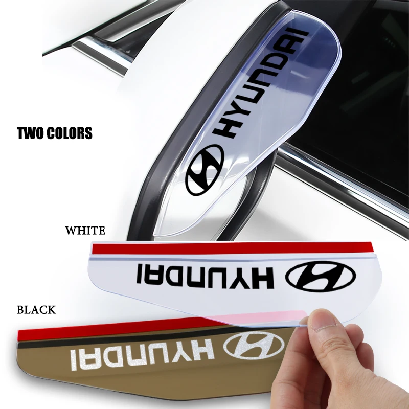 2pcs Car Side Rear View Mirror Rain Eyebrow Visor Look Proof Decoration For Hyundai Santa Fe Sonata Solaris Azera Creta I30 | Автомобили и