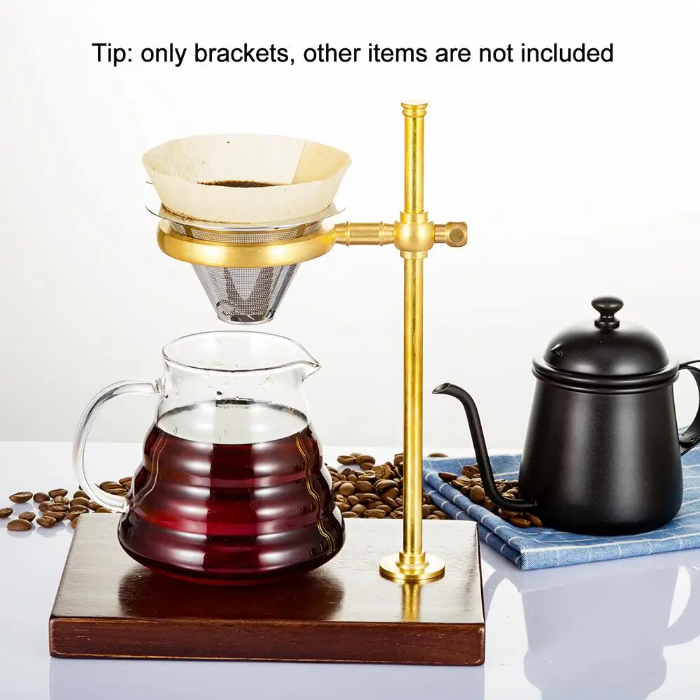 

Copper Height Adjustable Coffee Filter Stand Dripper Pot Rack Tea Coffee Cup Holder Stand Coffeeware Kitchen Tools Set