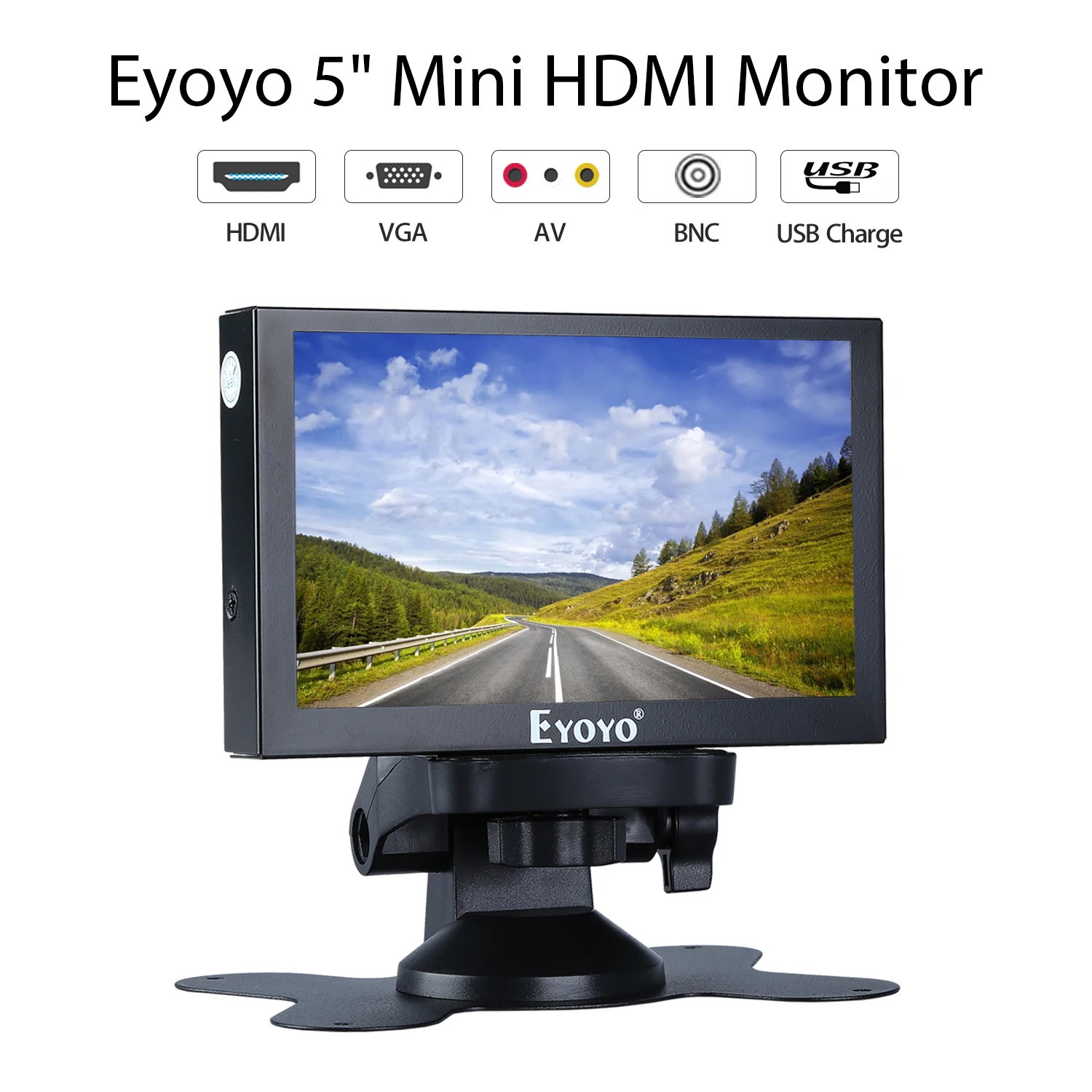 5-дюймовый автомобильный ЖК-монитор AV с портом для камеры заднего вида экран