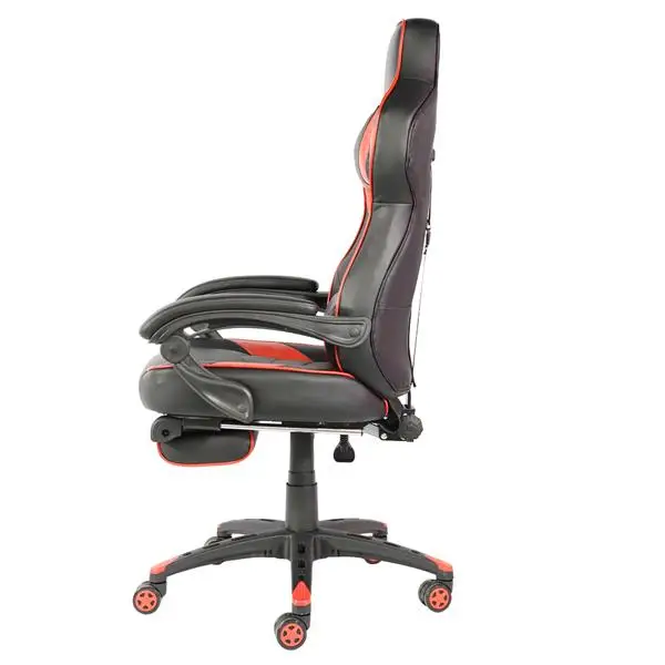 

C-type Office armrest Foldable Nylon Foot Racing Chair with Footrest Games Chair Reclining Rotatable Seat