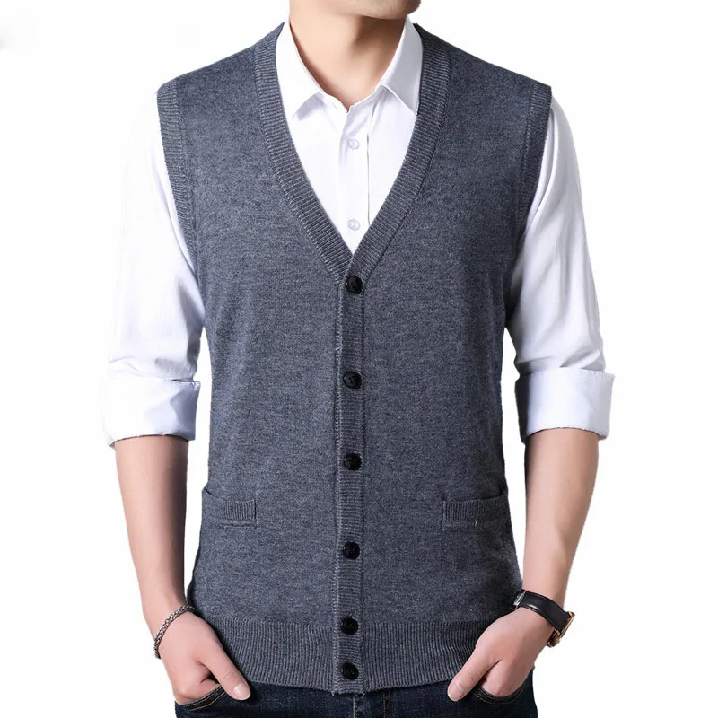 Men Sweater Men Autumn Winter Warm Cashmere Wool Cardigan Men Classic Sleeveless V-Neck Mens Sweaters Cardigans Coats Men Sweater Men Autumn Winter Warm Cashmere Wool Cardigan Men Classic Sleeveless V-Neck Mens Sweaters Cardigans Coats