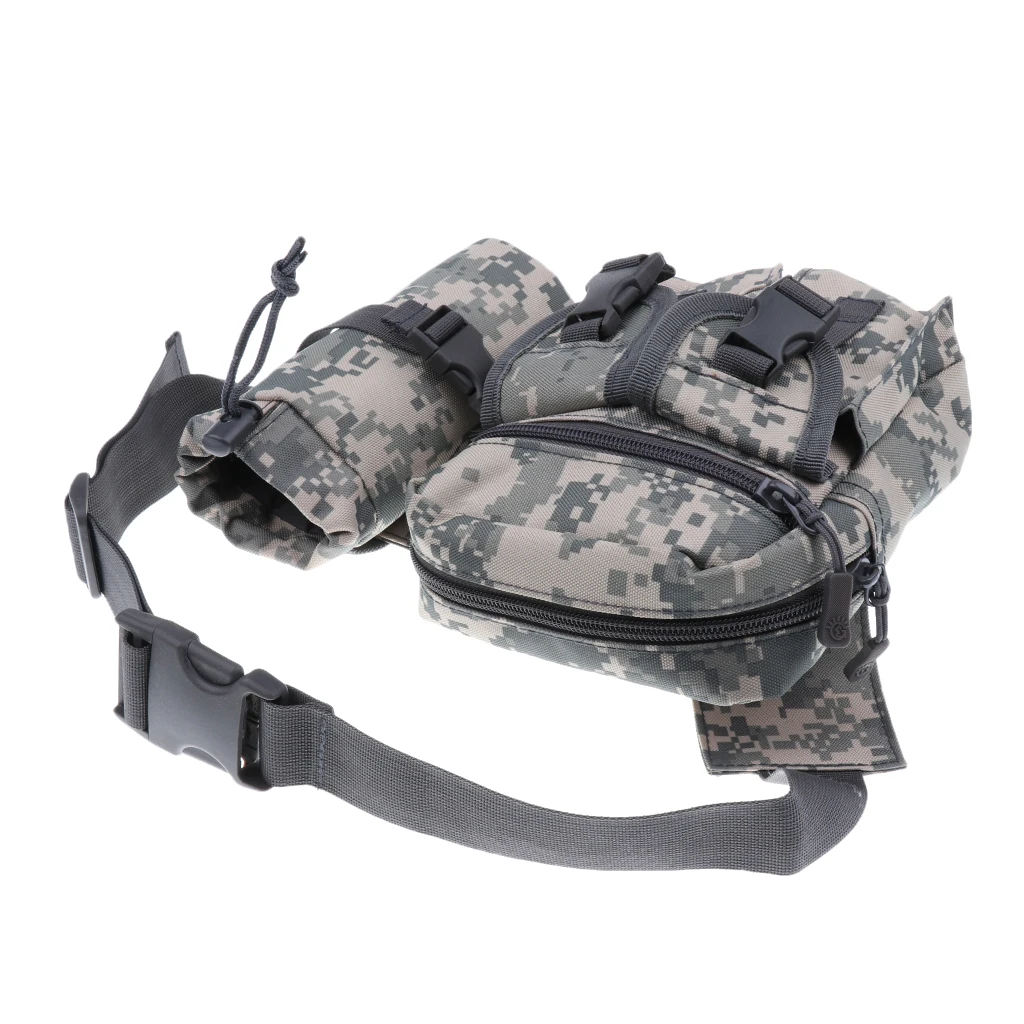 Outdoor Bags Outdoor Camo Gear Waist Fanny Pack Mens Tactical Hunt Camp Hiking Bottle Bag 
