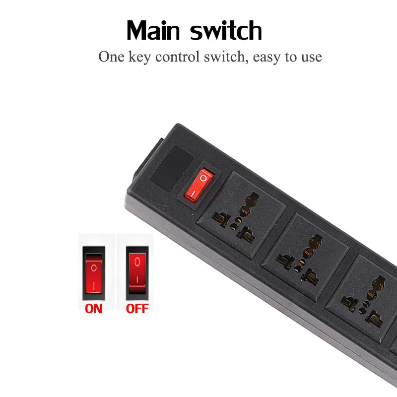 PDU шкаф удлинитель розетка с выключателем IEC320 C14 мужчина к 4AC Универсальный