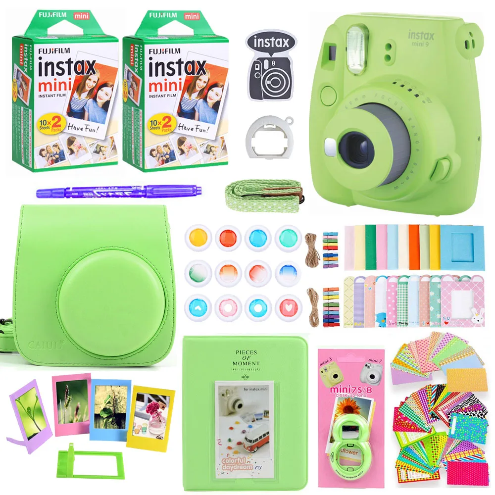 Fujifilm Instax Mini 9 Instant Photo Printing Camera With 40 Sheets Mini Film Paper Camera Shoulder
