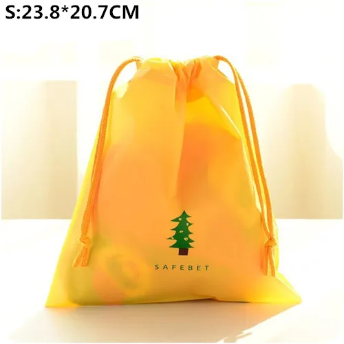Yellow S ETya, женская косметичка, ПВХ, для путешествий, для девушек, на шнурке, для туалетных принадлежностей, косметичка, органайзер, набор кистей, полотенец, сумка для хранения, сумка - Цвет: Yellow S