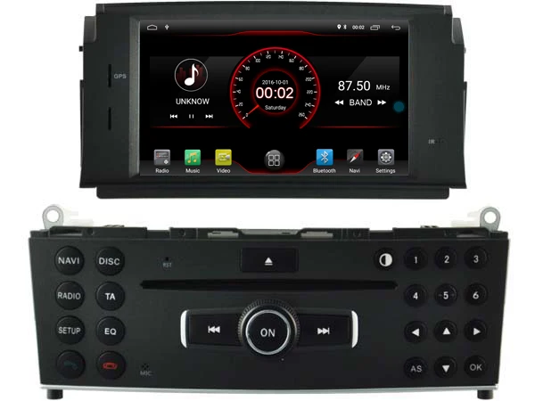 DE! AVGOTOP Android 9,0 автомобильный dvd-плеер навигация для MERCEDES-BENZ C Класс W204 2007-2011 встроенный WiFi Автомобильный Радио gps