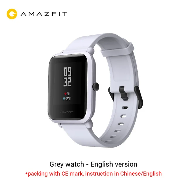 white Смарт-часы Xiaomi Huami Amazfit Bip с глобальной версией, gps, Gloness, умные часы, часы 45 дней в режиме ожидания для телефона MI8 IOS - Цвет: white