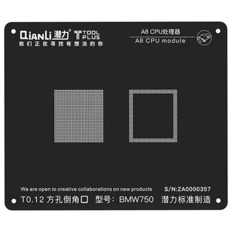 QianLi cpu A12/A11/A10/A9/A8/A7 ram 2D/3D реболлинг черный трафарет завод жестяная сеть для iPhone XS/XR/X/8 Plus/8/7/6s/ 6s Plus/6/5S/11