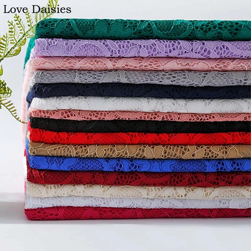 

Elastic Lace Sunflower Peony Flowers WHITE PINK ROYAL WINE RED Thin Soft Fabric for Evening Apparel Dress Blouse Handwork Craft