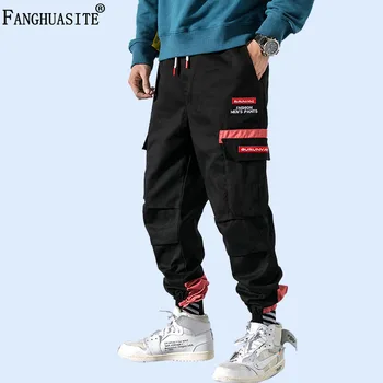 

Brand Cotton Cargo Pants Autumn Winter Men's Casual Sports Trousers Big-pocket Loose Fashion hip-hop jogging pants men K19405