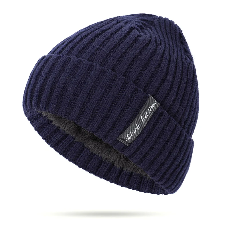 Шапка с напуском для мужчин и женщин зимняя вязаная шапка шарф флисовой