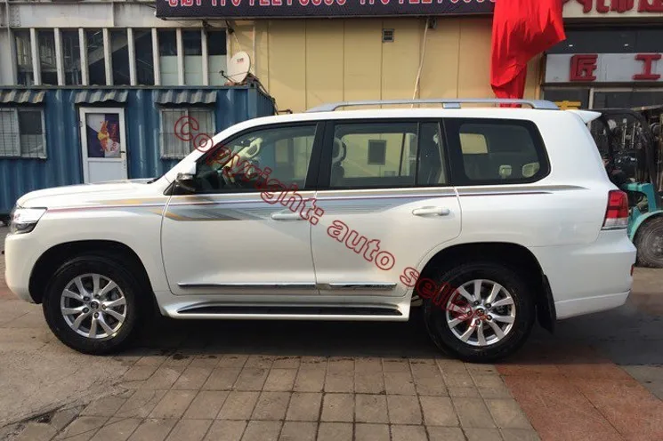 ABS Хромированная Автомобильная отделка, боковая дверная линия, литье под давлением для Toyota Land Cruiser