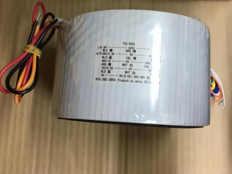 500VA(500 W) тороидальный трансформатор для усилитель е-байка 36В* 2+ крышка объектива 49V* 2+ 18V* 2+ 9V