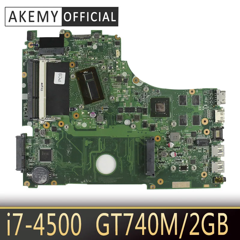 X750LB материнская плата для ноутбука ASUS X750LN X750L K750L A750L Тест 100% ok I7-4500 ЦП GT740M/2GB |