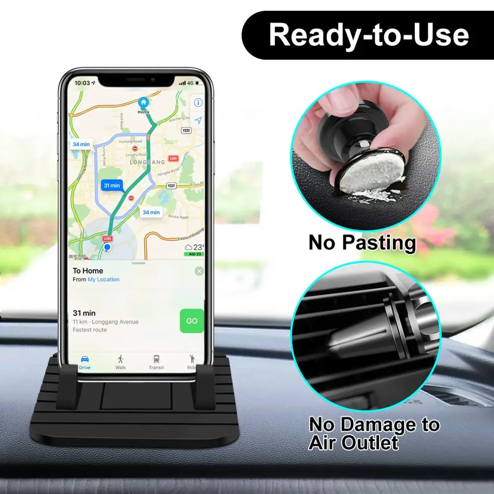 

1pcs Car Phone Holder For iphone 11 Pro Xiaomi Phone Soft Silicone Stand Bracket Anti Slip Dashboard Mat Pad Phone Mount Holder