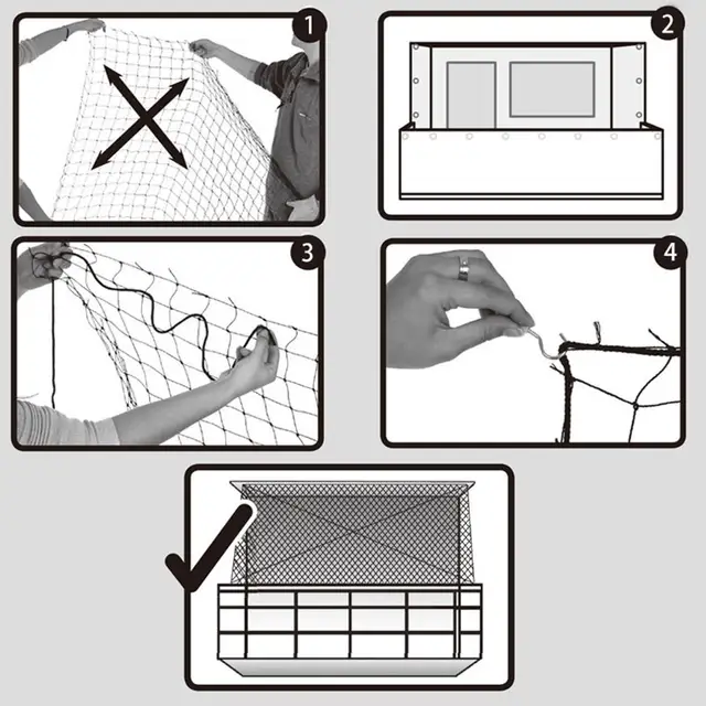 Plastic Cat Protective Net Pet Protection Net Sturdy Safe Wire Cover for Balconies Windows 6