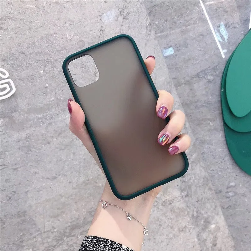 Для iPhone 11 Pro MAX 6 6S 7 8 Plus чехол для iPhone X XS чехол для MAX XR защитная оболочка задняя Матовая Мягкая силиконовая оболочка - Цвет: Зеленый