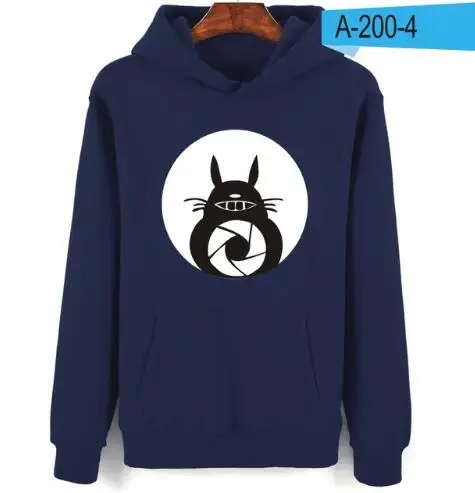 Navy Blue Осенняя Новинка зимы толстовки Тоторо для мальчиков и девочек милый чехол для телефона Funy уличная Длинная толстовка "кавай" Для мужчин/Для женщин с капюшоном для пары Модные пальто - Цвет: Navy Blue