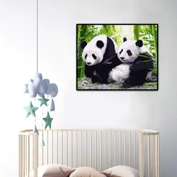 

PandaDIY Oil Painting Paint By Numbers Kits with Brushes Acrylics Painting Kits D08F