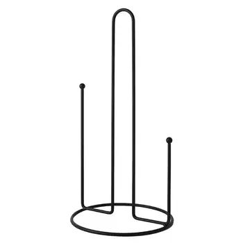 

Kitchen Vertical Wrought Iron Paper Holder Dining Table Roll Paper Rack Shelf