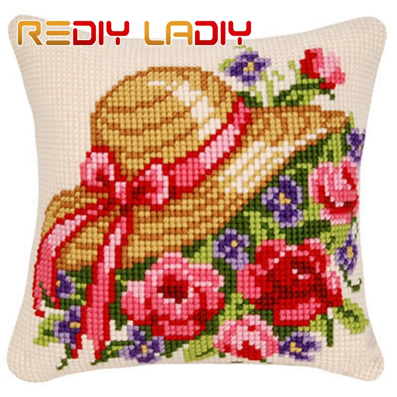 REDIY LADIY крест стежка Наволочка на подушку украшение дома Подушка Чехол Маки