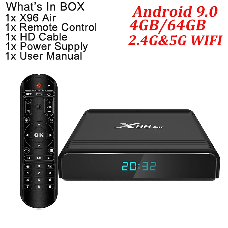 A95X плюс ТВ Box Android 8,1 Amlogic S905 Y2 4 Гб DDR4 32 Гб Встроенная память 2,4 г/5G, Wi-Fi, USB3.0 BT4.2 Поддержка 4 K H.265 смарт-медиа-плеер андроид тв приставка - Цвет: 4GB 64GB