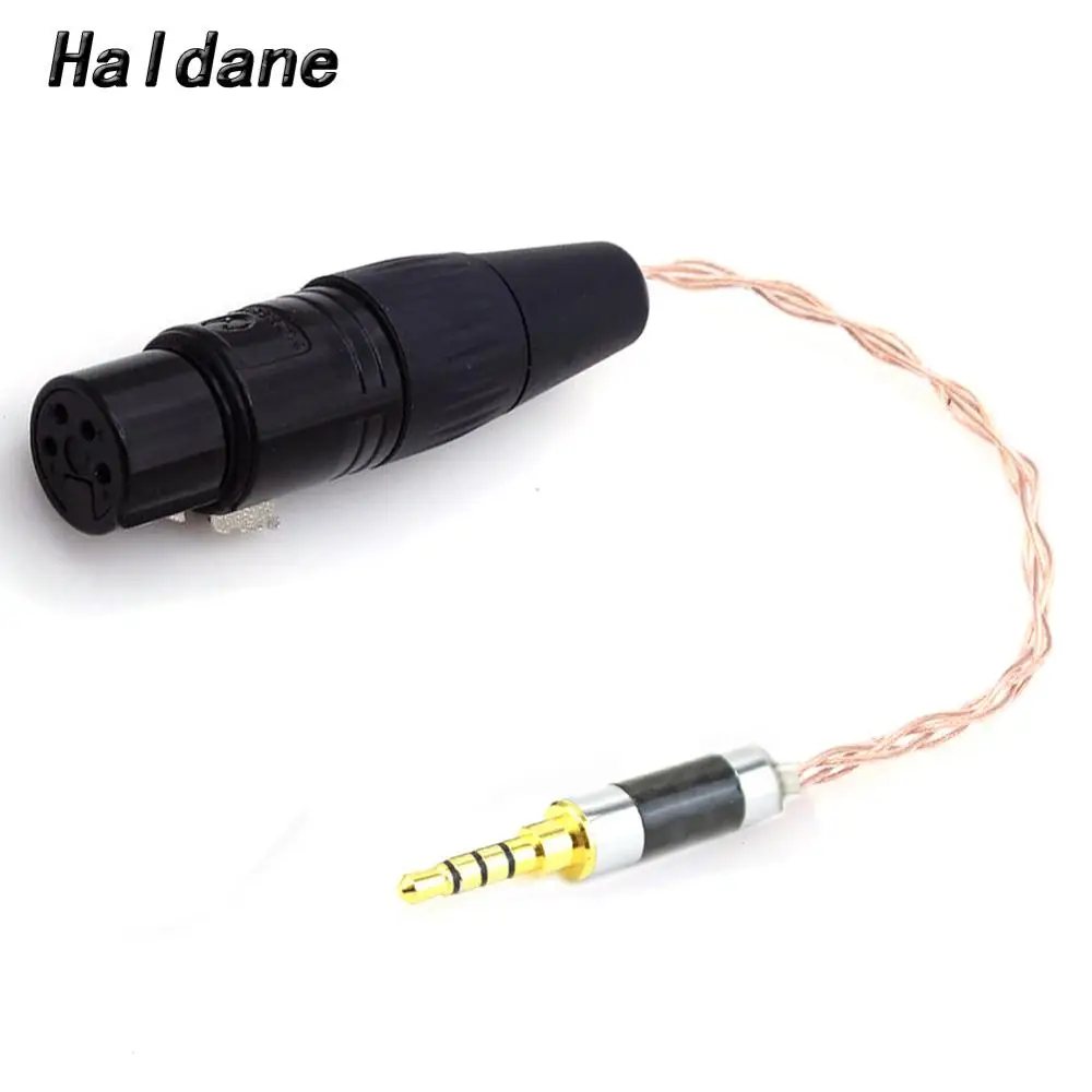 

Haldane 3.5mm TRRS Balanced Male to 4-pin XLR Balanced Female Hi-End Audio Adapter 7N OCC Single Crystal Copper Cable