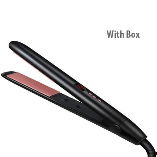 Black With Box Flat Iron Hair Straightener Professional Hair Plank Crimper Corrugated Tongs Styling Styler Curling Straightening Iron - Цвет: Black With Box