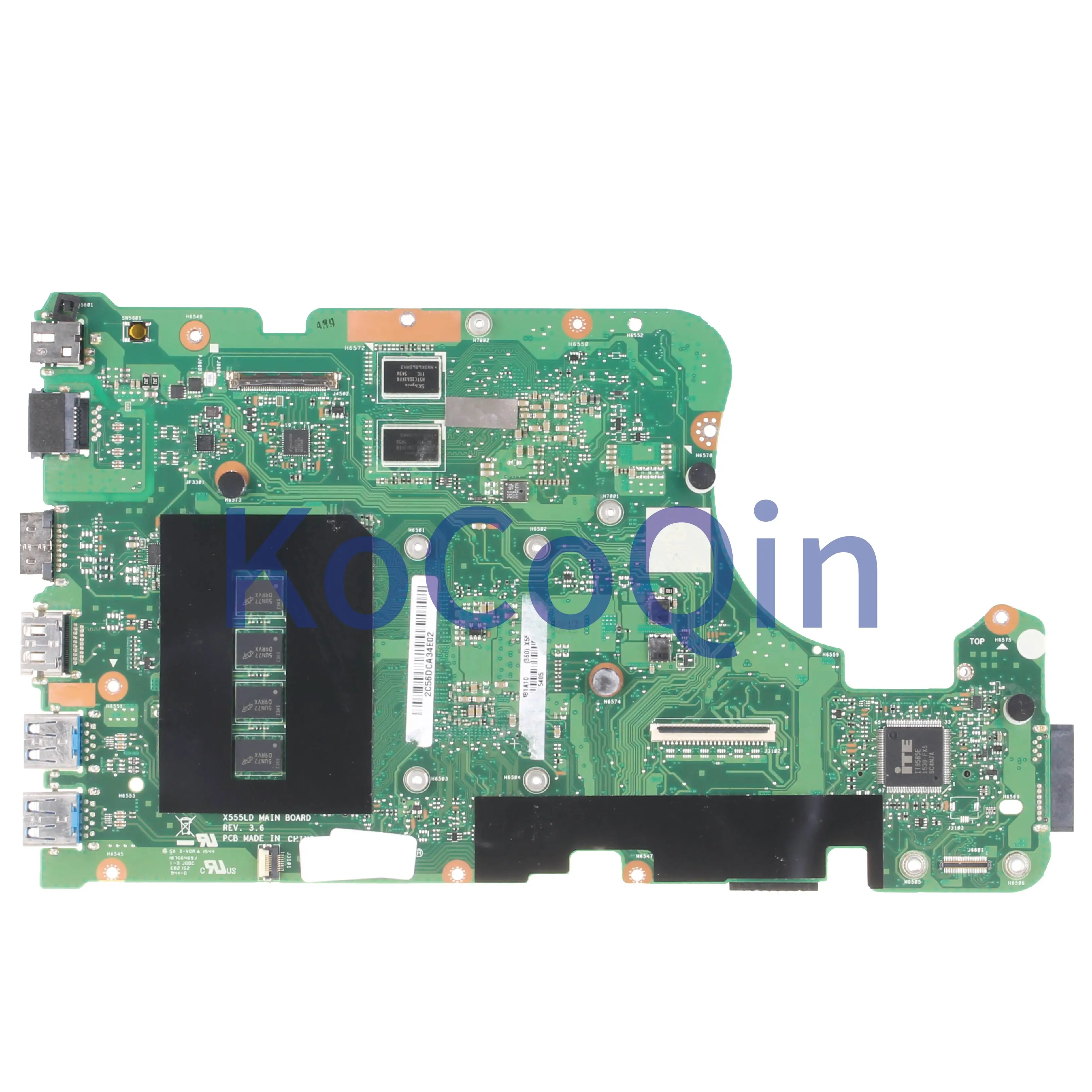 KoCoQin материнская плата для ноутбука ASUS X555LD материнская плата REV.3.6 i5-5200U SR23Y N16V-GM-B1