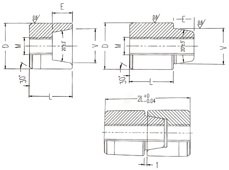 tamanhos 18*35mm, tamanhos 20*39 e 22*43, hrc58,