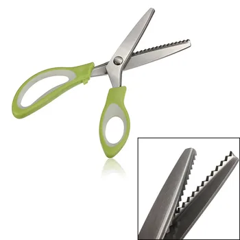 

24cm Pinking Shears Handled Professional Stainless Steel Dressmaking Sewing Craft Scissors Zig Zag Fabric Decorative Edge Tool