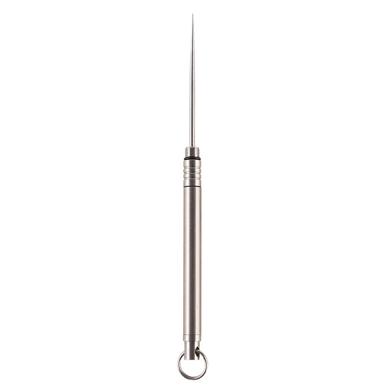 AISPORT Titanium Alloy Outdoor EDC Toothpick Bottle Camping Picnic Tool Titanium Toothpick With Protective Case Holder
