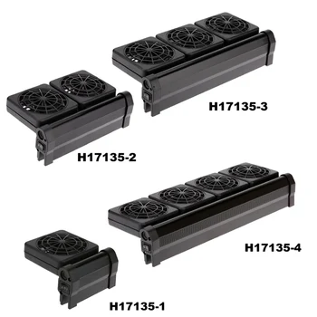 

New 1/2/3/4 Aquarium Cooling Fan Fish Tank Cold Wind Chiller Adjustable 2 Level Wind 100-240V Temperature Control