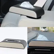 Коробка для салфеток из искусственной кожи, автомобильный держатель для салфеток, коробка для хранения, универсальные аксессуары для автомобильных сидений