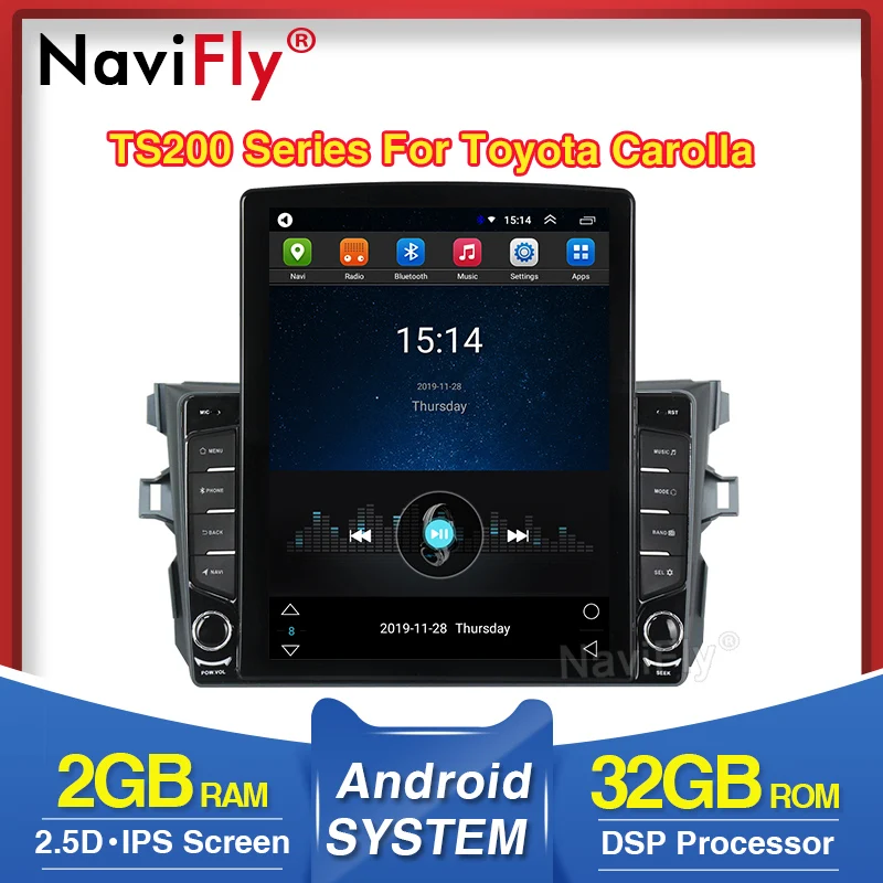 Мультимедийный плеер NaviFly HD 1024*768 для Toyota corolla 2007 2008 2009 2010 2011 DSP IPS экран Wi Fi радио FM