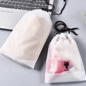 

Transparent Animal Cat Drawstring Cosmetic Bag Travel Makeup Case Make Up Handbag Organizer Storage Pouch Toiletry Wash Kit