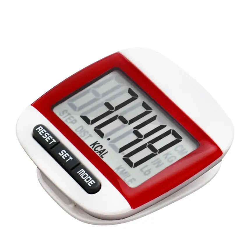 LCD Digital Step Pedometer Walking Calorie Counter Distance Run Belt Clip 
