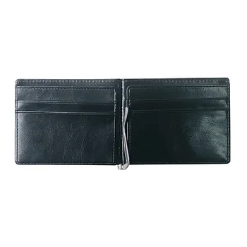 

Bifold Money Clip Men Vintage Pu Leather Men's Short Wallets Business Front Pocket Slim Purse Portable Zipper Purses Male