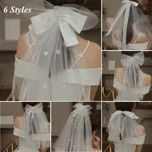 2022 New Fashion Head Veils 6 Styles Wedding Veil Bride Headwear White Short Bridal Veil Wedding Accessories Women Party