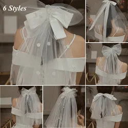 2022 New Fashion Head Veils 6 Styles Wedding Veil Bride Headwear White Short Bridal Veil Wedding Accessories Women Party
