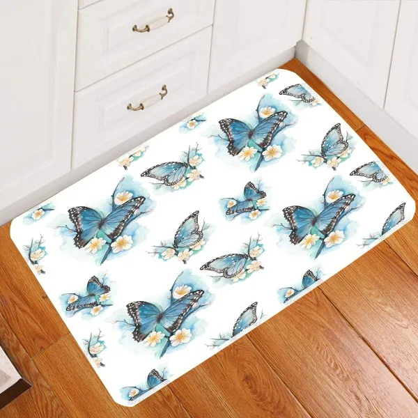 Красочными бабочками и бантиками; 3D принт половик с цветочным рисунком Нескользящие Кухня Гостиная ковер/коврик для ванной ковер в холл ковры 40X60 см/50x80 см - Цвет: Color-2