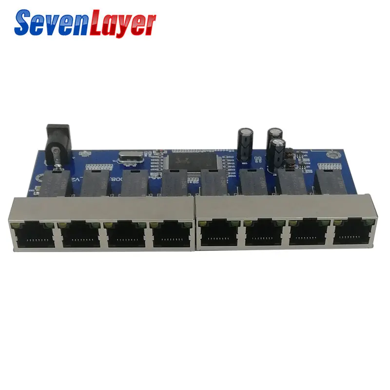 8 коммутатор Настольный RJ45 Ethernet коммутатор 10/100/1000 Мбит/с Lan переключатель концентратора 8 портов как PCBA