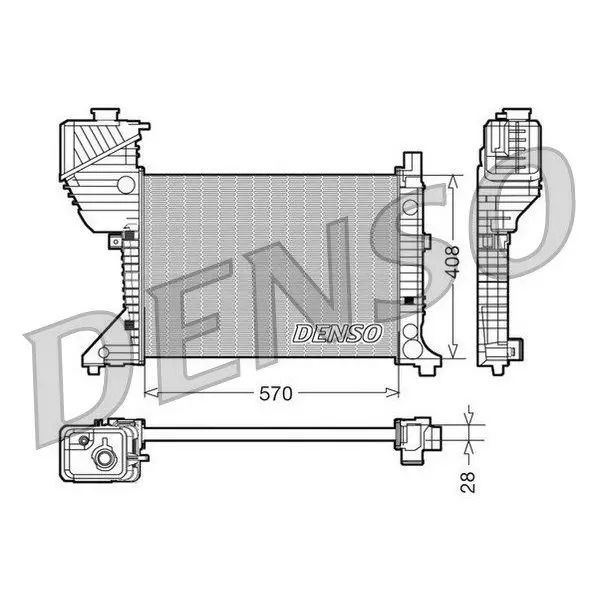 Радиатор системы охлаждения ДВС DENSO DRM17016